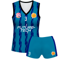 Conjunto voley mujer sin mangas sublimado modelo bandas