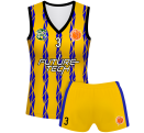Conjunto voley mujer sin mangas sublimado modelo bandas