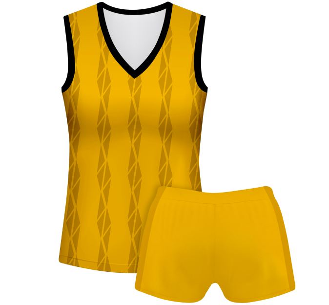 Conjunto voley mujer sin mangas sublimado modelo bandas