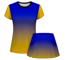 Conjunto pádel mujer manga corta sublimado modelo degradado
