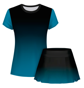 Conjunto pádel mujer manga corta sublimado modelo degradado