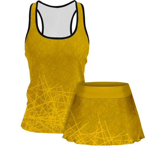 Conjunto pádel mujer tirantes sublimado modelo líneas