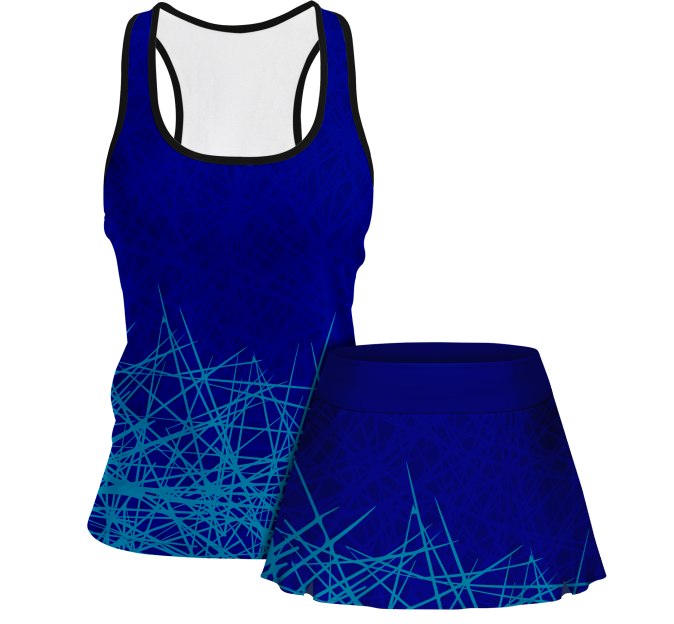 Conjunto pádel mujer tirantes sublimado modelo líneas