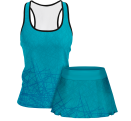 Conjunto pádel mujer tirantes sublimado modelo líneas