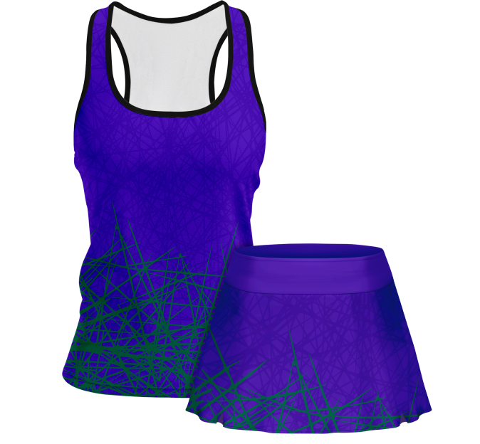 Conjunto pádel mujer tirantes sublimado modelo líneas