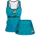 Conjunto pádel mujer tirantes sublimado modelo líneas