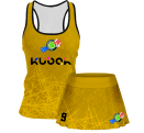 Conjunto pádel mujer tirantes sublimado modelo líneas