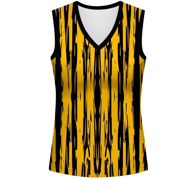 Conjunto pádel mujer sin mangas sublimado modelo rayado