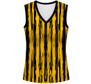 Conjunto pádel mujer sin mangas sublimado modelo rayado