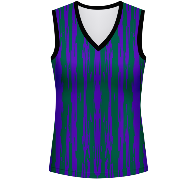 Conjunto pádel mujer sin mangas sublimado modelo rayado