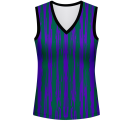 Conjunto pádel mujer sin mangas sublimado modelo rayado