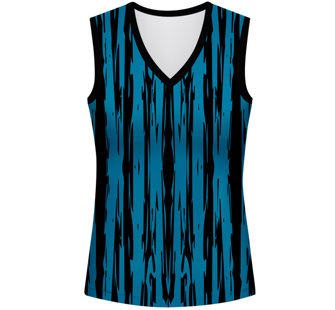 Conjunto pádel mujer sin mangas sublimado modelo rayado