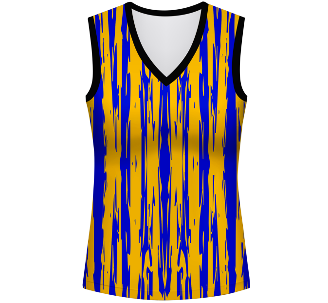 Conjunto pádel mujer sin mangas sublimado modelo rayado