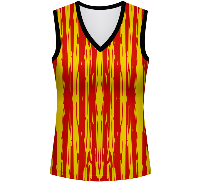 Conjunto pádel mujer sin mangas sublimado modelo rayado