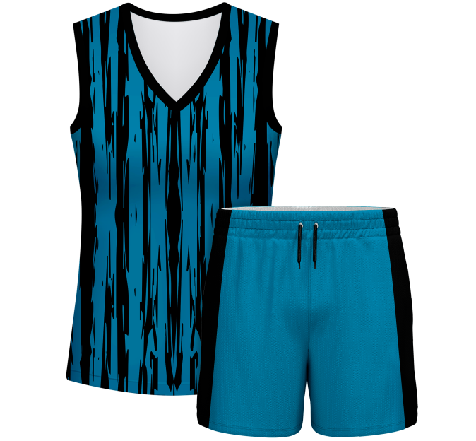 Conjunto pádel mujer sin mangas sublimado modelo rayado