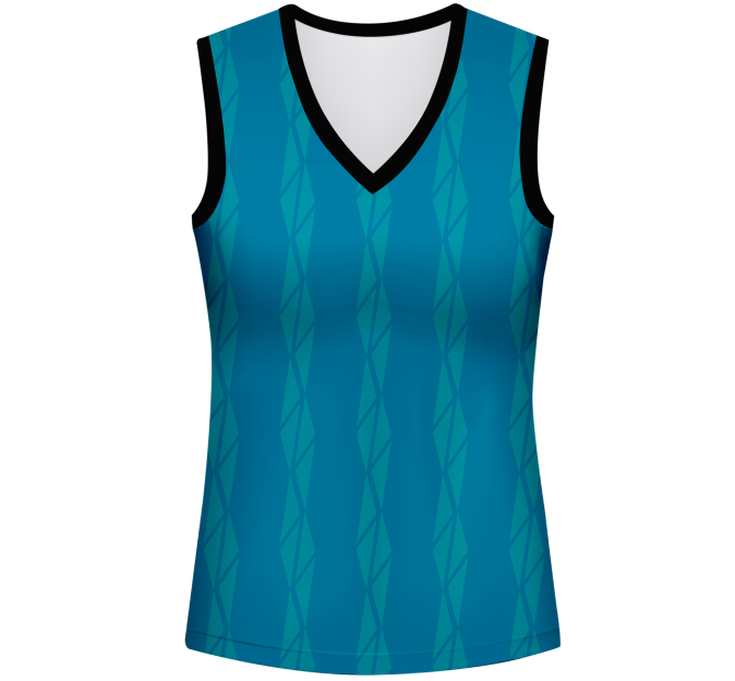 Conjunto pádel mujer sin mangas sublimado modelo bandas