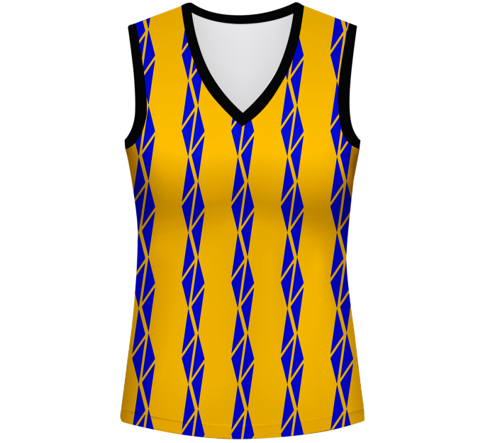 Conjunto pádel mujer sin mangas sublimado modelo bandas