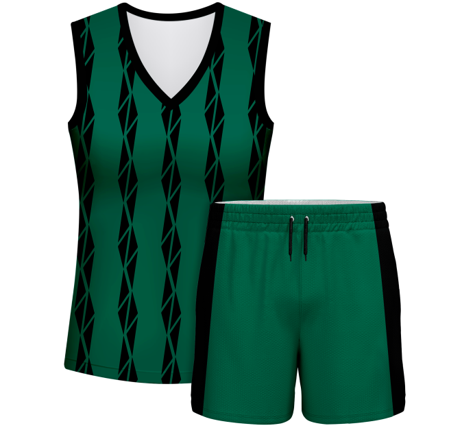 Conjunto pádel mujer sin mangas sublimado modelo bandas