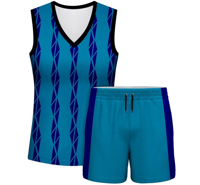 Conjunto pádel mujer sin mangas sublimado modelo bandas