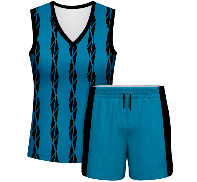 Conjunto pádel mujer sin mangas sublimado modelo bandas