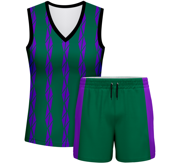 Conjunto pádel mujer sin mangas sublimado modelo bandas