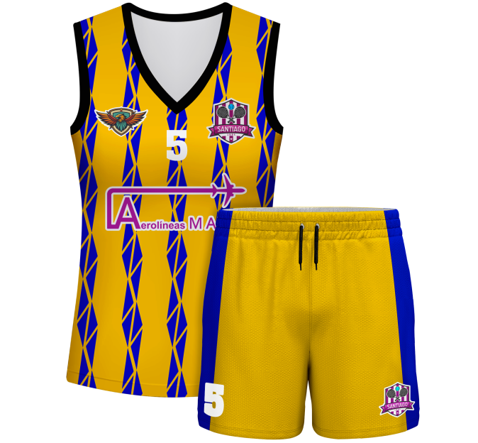 Conjunto pádel mujer sin mangas sublimado modelo bandas