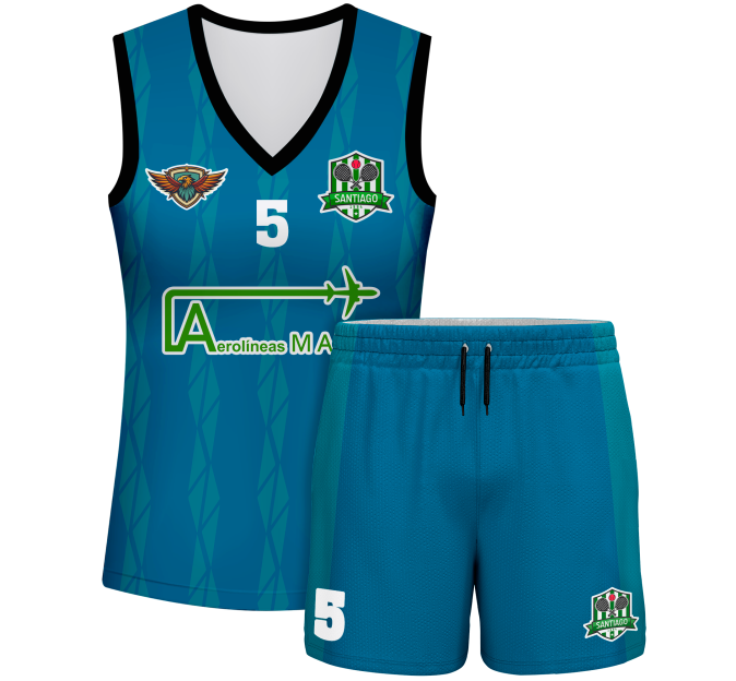 Conjunto pádel mujer sin mangas sublimado modelo bandas