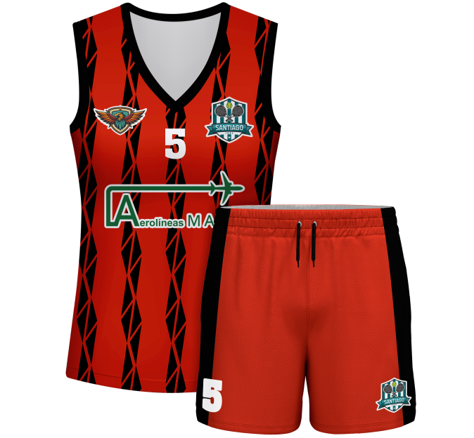 Conjunto pádel mujer sin mangas sublimado modelo bandas