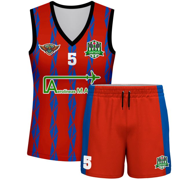 Conjunto pádel mujer sin mangas sublimado modelo bandas