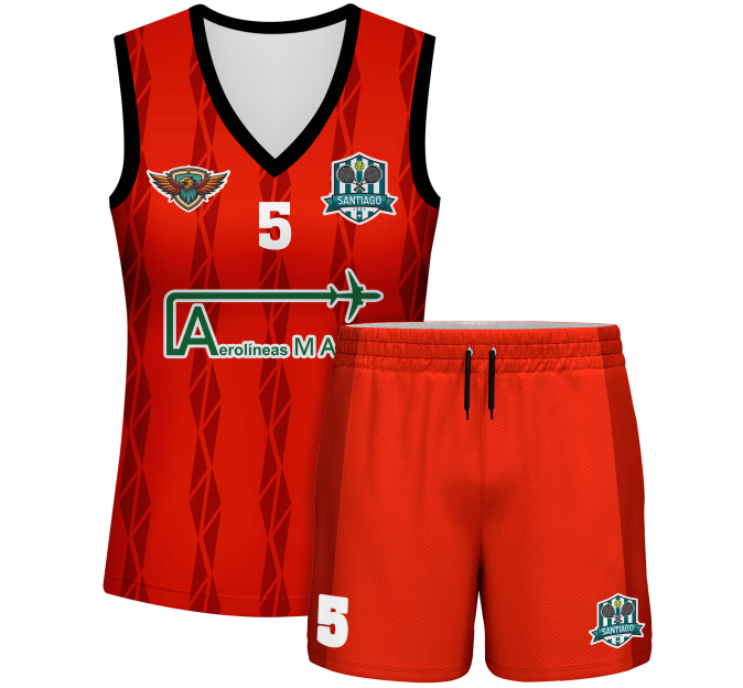 Conjunto pádel mujer sin mangas sublimado modelo bandas