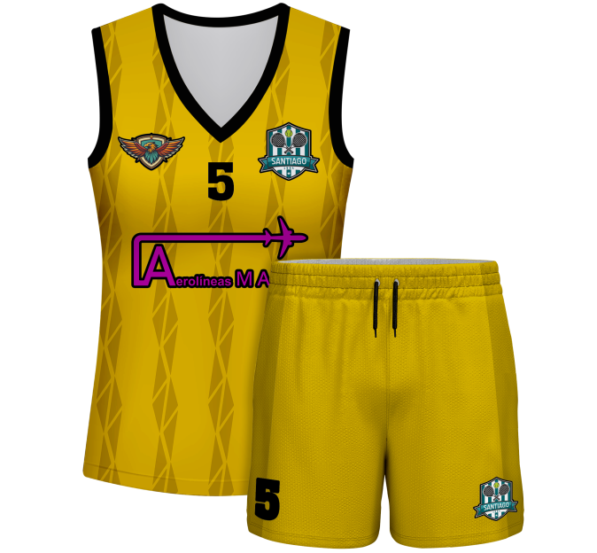 Conjunto pádel mujer sin mangas sublimado modelo bandas