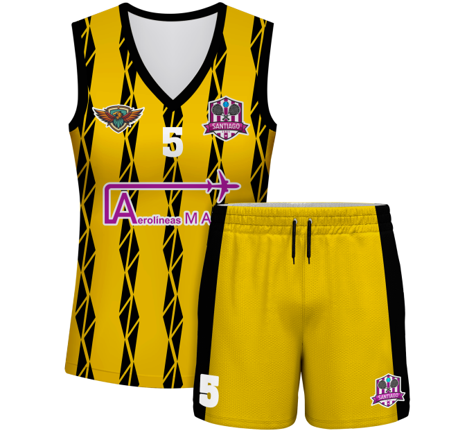 Conjunto pádel mujer sin mangas sublimado modelo bandas