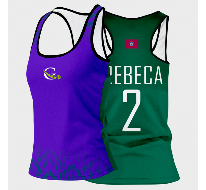 Camiseta de mujer voley tirantes Luanda personalizada