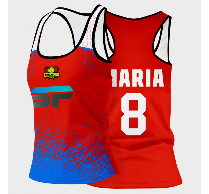 Camiseta de mujer voley tirantes Praia personalizada