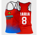 Camiseta de mujer voley tirantes Praia personalizada