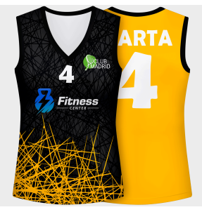 Camiseta voley mujer sin mangas sublimada modelo líneas