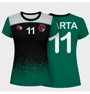 Camiseta voley mujer manga corta sublimada modelo corte