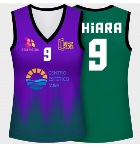 Camiseta voley mujer sin mangas sublimada modelo puntos