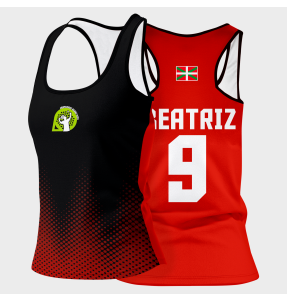 Camiseta pádel mujer tirantes sublimada modelo puntos