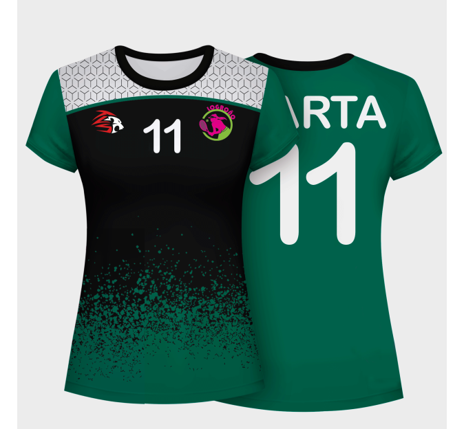 Camiseta pádel mujer manga corta sublimada modelo corte