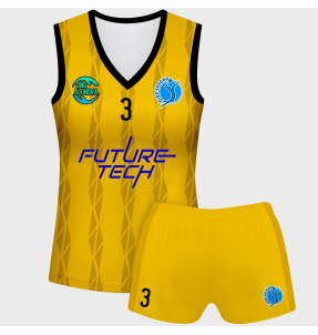 Conjunto voley mujer sin mangas sublimado modelo bandas