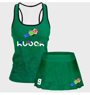 Conjunto pádel mujer tirantes sublimado modelo líneas