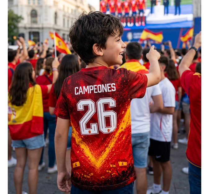 Camiseta infantil Campeones Mundial 2026