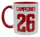 Taza con interior y asa de color Campeones del Mundo