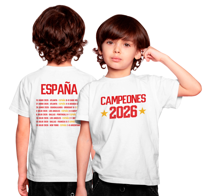 Camiseta infantil España Campeona