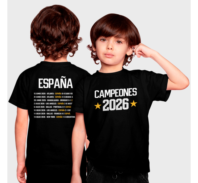 Camiseta infantil España Campeona