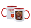 Taza con interior y asa de color Copa del Mundo
