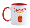 Taza con interior y asa de color Copa del Mundo