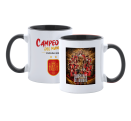 Taza con interior y asa de color Copa del Mundo