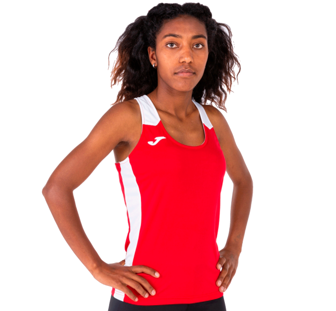 Camiseta de mujer running de tirantes Joma RECORD II personalizada